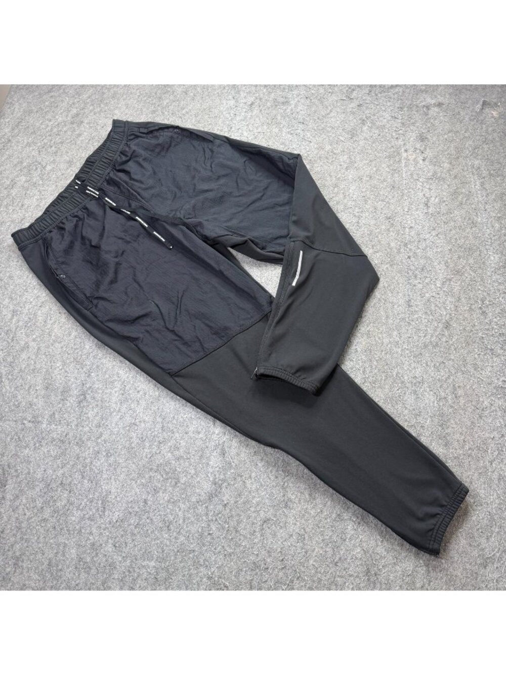 Nike Running Jogger Men L Black 28" Tapered Fleece Reflective Stretch DM1148